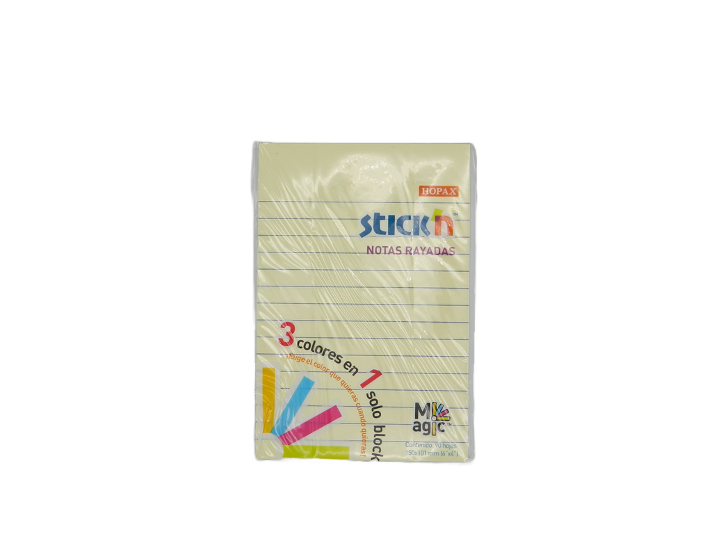 Notas Adhesivas Rayadas 4 x 6 C/ 100 pzs Mae