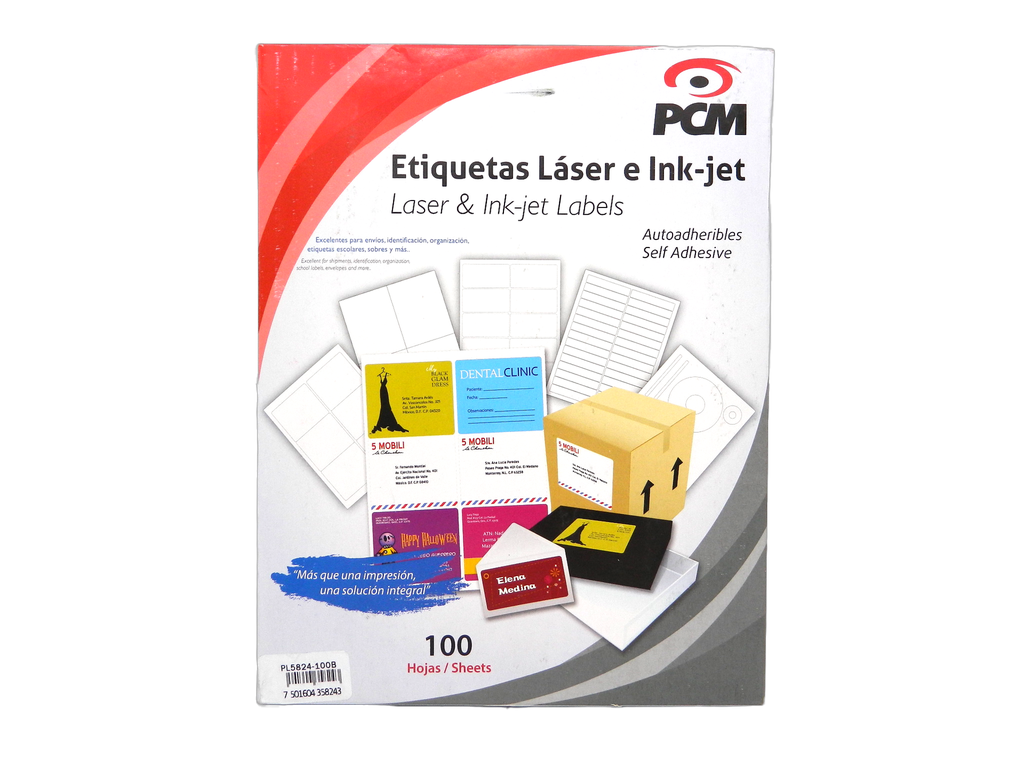 Etiqueta Laser Blanca P/ CD C/ 100 hjs Pcm