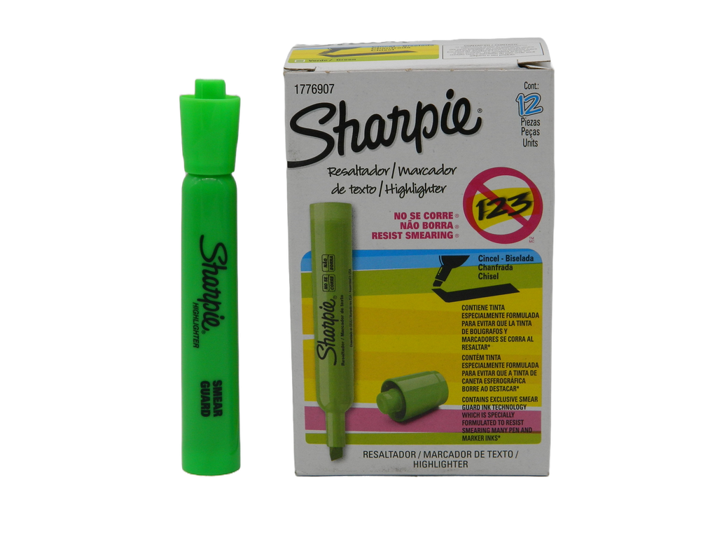 Marcatexto Sharpie Tank Verde C/ 12 Newell