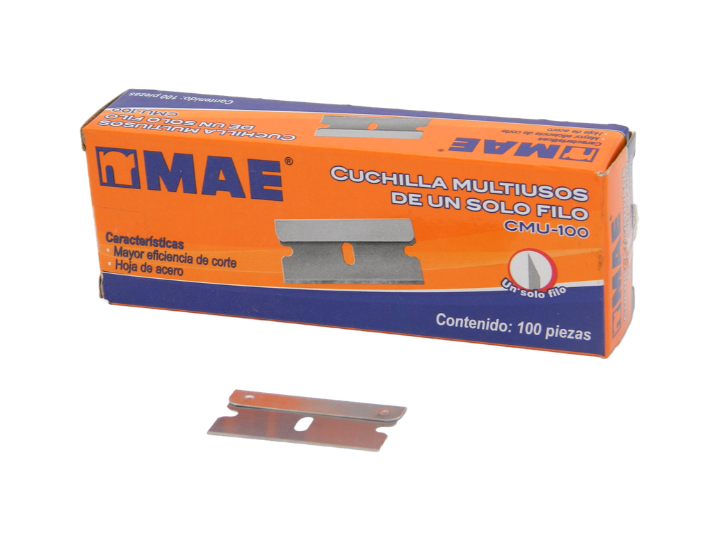 Navaja Acero 1 Filo C/ 100 pzs Mae