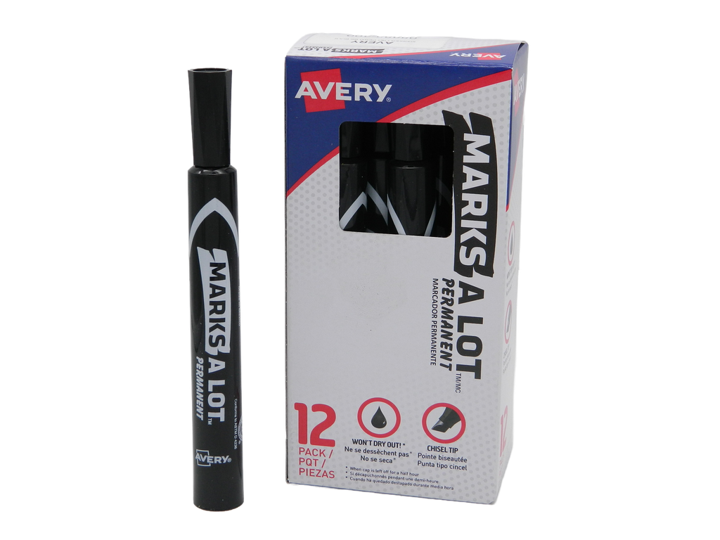 Marcador Marksalot Negro C/ 12 pzs Avery