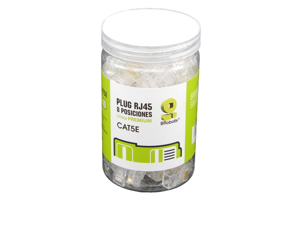 Plug Red RJ45 CAT5E C/ 100 Pzs Brobotix