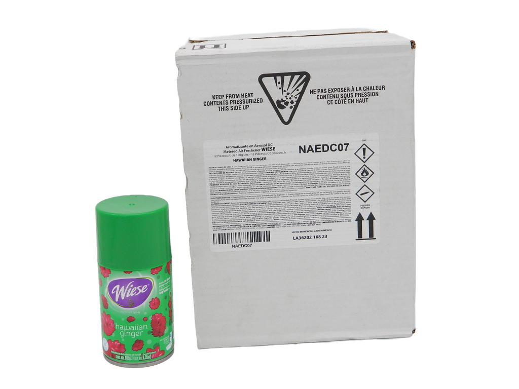 Repuesto Aromatizante Aerosol 180 grs Hawaian Ginger C/ 12 pzs Wiese