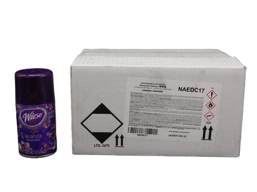 [001530] Repuesto Aromatizante Aerosol 180 grs Lavanda C/ 12 pzs Wiese