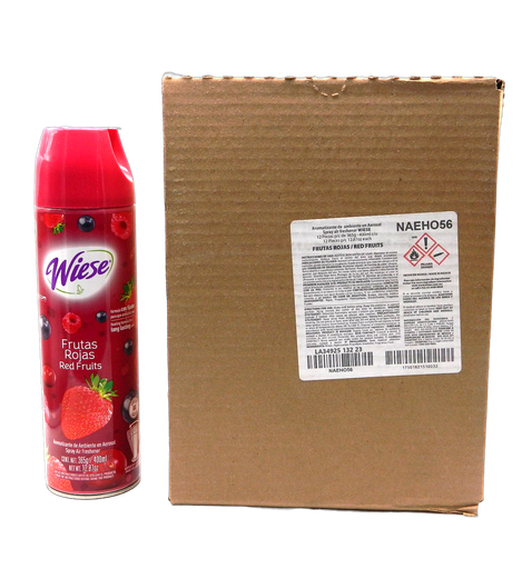 [001539] Aromatizante Aerosol 400 ml Frutas Rojas C/ 12 pzs  Wiese
