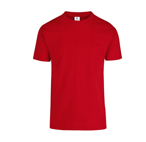 [002094] Playera Caballero Cuello Redondo Manga Corta 100% Algodón Rojo Chica Yazbek