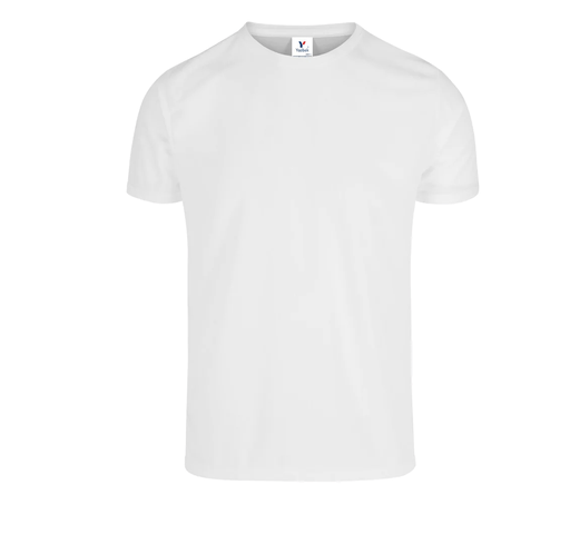 [002106] Playera Caballero Cuello Redondo Manga Corta 100% Poliester Blanco Grande Yazbek