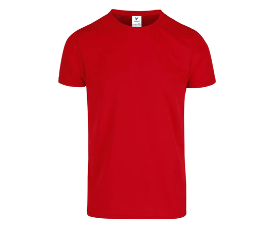 [002121] Playera Caballero Cuello Redondo Manga Corta 100% Poliester Rojo Grande Yazbek