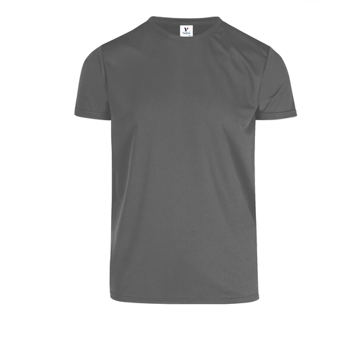 [002124] Playera Caballero Cuello Redondo Manga Corta 100% Poliester Gris Chica Yazbek