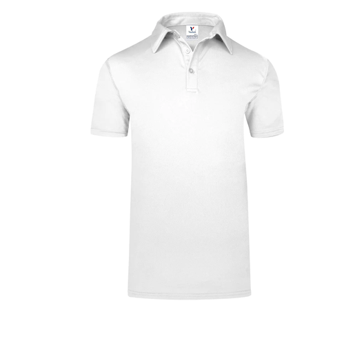 [002133] Polo Caballero Manga Corta 100% Poliester Blanco Doble Extra Grande Yazbek