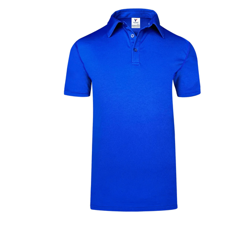 [002142] Polo Caballero Manga Corta 100% Poliester Azul Royal Extra Grande Yazbek