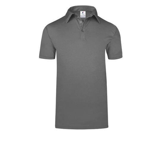 [002152] Polo Caballero Manga Corta 100% Poliester Gris Extra Grande Yazbek