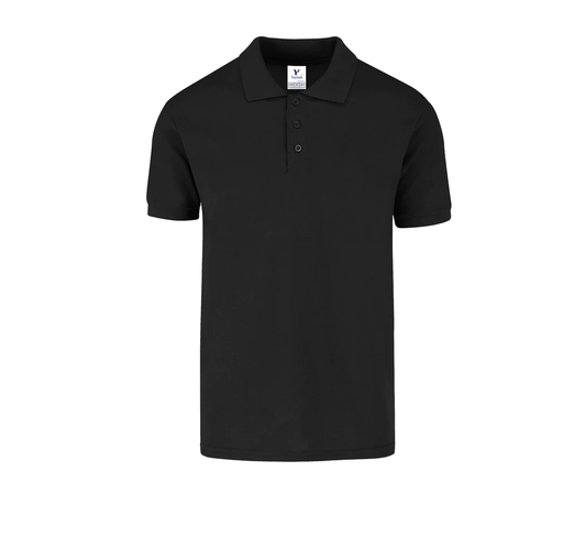 [002161] Polo Pique Caballero Manga Corta 50% Algodón 50% Poliester Negro Grande Yazbek