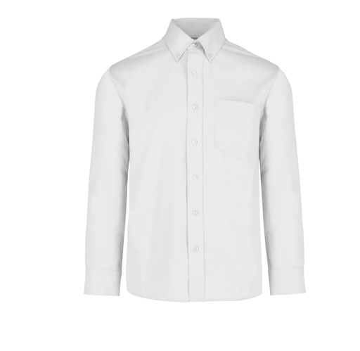 [002182] Camisa Gabardina Caballero Manga Larga 50% Algodón 50% Poliester Blanco Extra Grande Yazbek