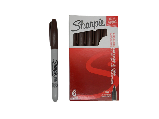 [002299] Marcador Sharpie P/ Fino Café C/ 6 pzs Newell
