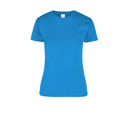 [002351] Playera Dama Cuello Redondo Manga Corta 100% Algodón Turquesa Extra Grande Yazbek