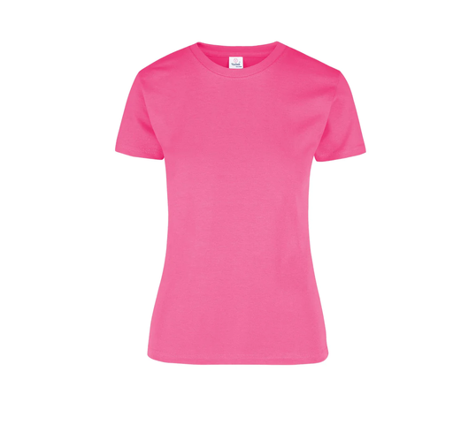 [002355] Playera Dama Cuello Redondo Manga Corta 100% Algodón Fucsia Grande Yazbek