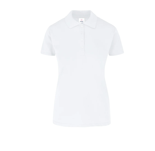 [002412] Polo Pique Dama Manga Corta 50% Algodón 50% Poliester Blanco Chica Yazbek