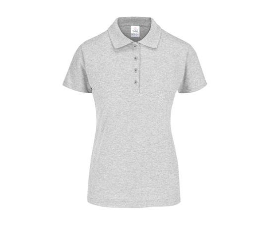 [002429] Polo Pique Dama Manga Corta 50% Algodón 50% Poliester Gris Mediana Yazbek
