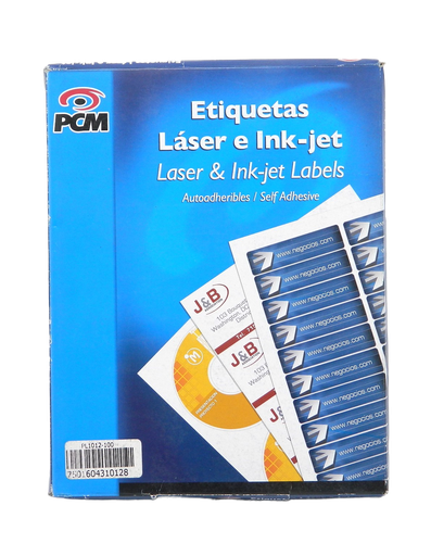[002571] Etiqueta Laser Blanca 4 x 1.5" C/ 100 hjs Pcm