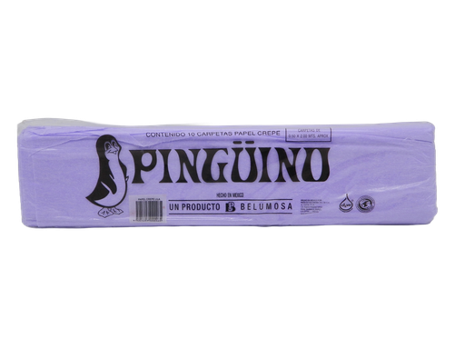 [002731] Papel Crepe Pingüino Lila C/ 10 pzs Belumosa
