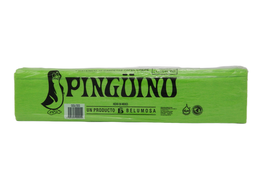 [002739] Papel Crepe Pingüino Verde Limon C/ 10 pzs Belumosa