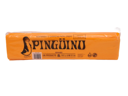 [002740] Papel Crepe Pingüino Zempazuchitl C/ 10 pzs Belumosa