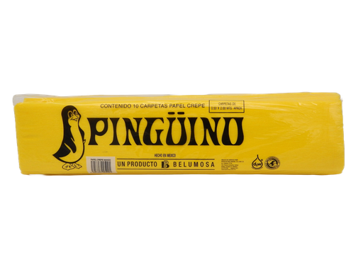 [002746] Papel Crepe Pingüino Mango C/ 10 pzs Belumosa