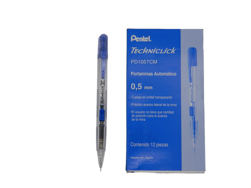 [002793] Lapicero Techniclick 0.5 mm Azul C/ 12 pzs Pentel