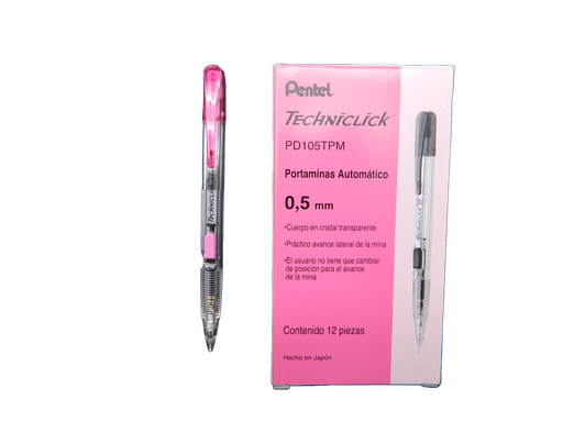 [002795] Lapicero Techniclick 0.5 mm Rosa C/ 12 pzs Pentel