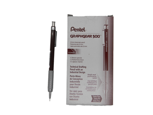 [002799] Lapicero Graphgear 500 0.3 mm Café C/ 12 pzs Pentel