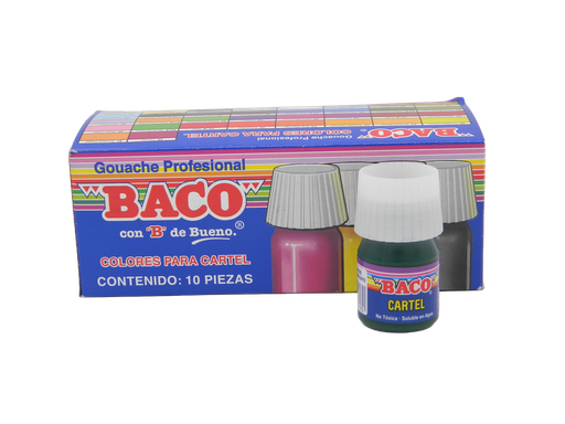 [003060] Pintura Cartel 63-A Verde Obscuro 20 ml C/ 10 pzs Baco