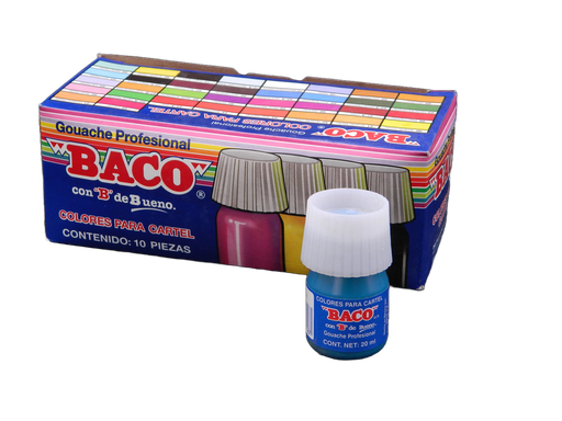 [003061] Pintura Cartel 65 Azul Turquesa 20 ml C/ 10 pzs Baco