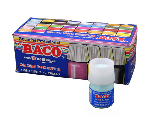 [003087] Pintura Cartel 85 Verde Pastel 20 ml C/ 10 pzs Baco