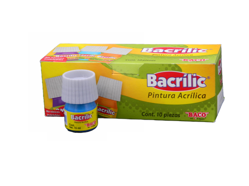 [003109] Pintura Acrilica 367 Azul Celeste 15 ml C/ 10 pzs Baco