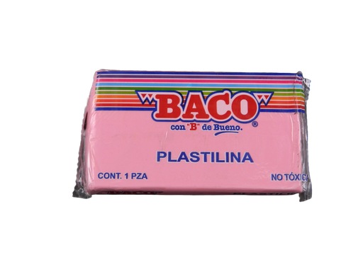 [003140] Plastilina 180 grs 53 Rosa C/ 5 pzs Baco
