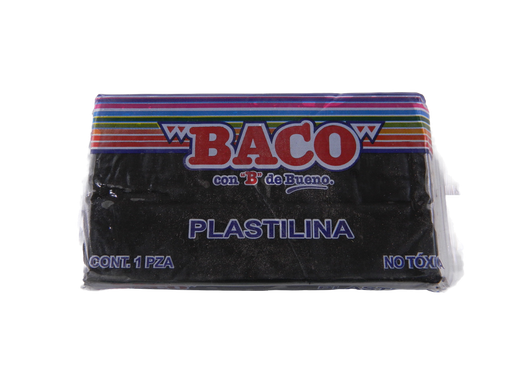 [003148] Plastilina 180 grs 61 Negro C/ 5 pzs Baco