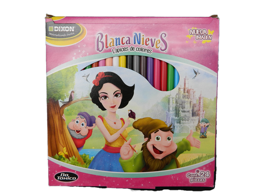[003192] Colores Largos Blanca Nieves C/ 24 pzs Dixon