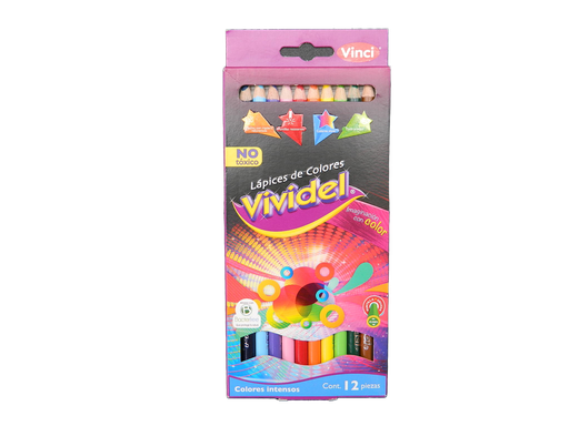 [003196] Colores Largos Vividel C/ 12 pzs Dixon