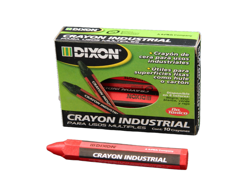 [003203] Crayon Industrial Rojo C/ 10 pzs Dixon