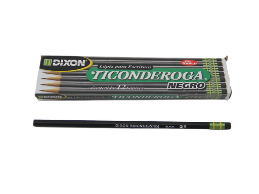 [003213] Lapiz Ticonderoga Negro #2 C/ 12 pzs Dixon