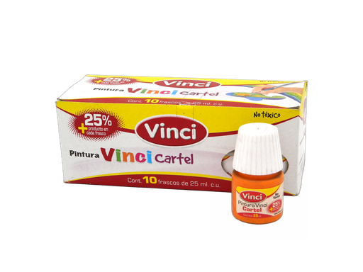 [003254] Pintura Cartel Vinci 51 Amarillo Medio 25 ml C/ 10 pzs Dixon