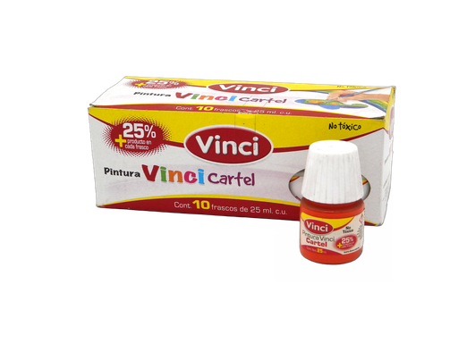 [003257] Pintura Cartel Vinci 54 Bermellon 25 ml C/ 10 pzs Dixon