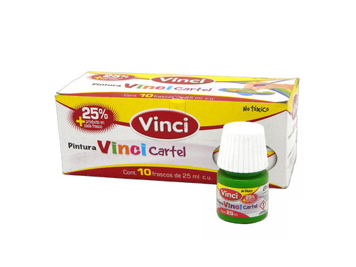 [003265] Pintura Cartel Vinci 62 Verde Amarillento 25 ml C/ 10 pzs Dixon