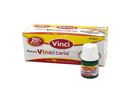 [003267] Pintura Cartel Vinci 63 Verde Esmeralda 25 ml C/ 10 pzs Dixon