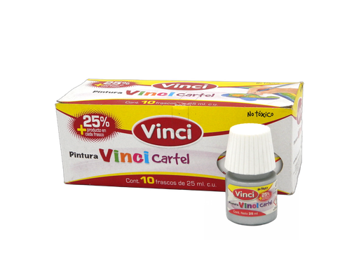 [003275] Pintura Cartel Vinci 70 Plata 25 ml C/ 10 pzs Dixon