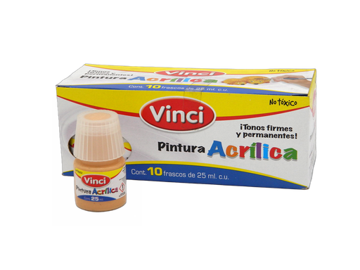 [003289] Pintura Acrilica Vinci 041 Carne 25 ml C/ 10 pzs Dixon