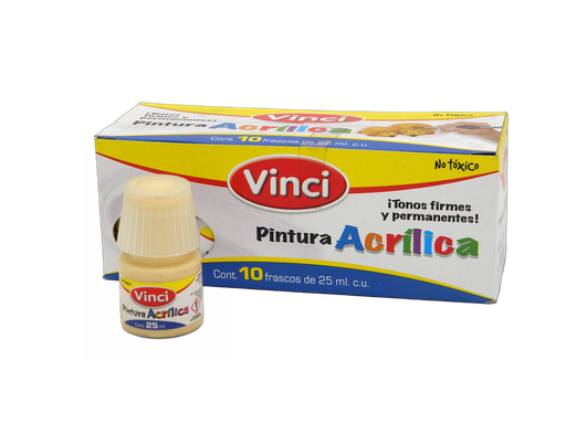 [003290] Pintura Acrilica Vinci 042 Crema 25 ml C/ 10 pzs Dixon