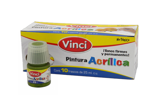 [003305] Pintura Acrilica Vinci 113 Verde Oro 25 ml C/ 10 pzs Dixon