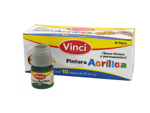 [003306] Pintura Acrilica Vinci 114 Verde Nilo 25 ml C/ 10 pzs Dixon